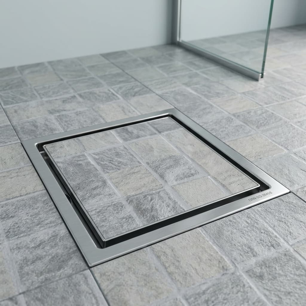 Square Stainless Steel Tile Insert Recessed Concealed Floor Drain