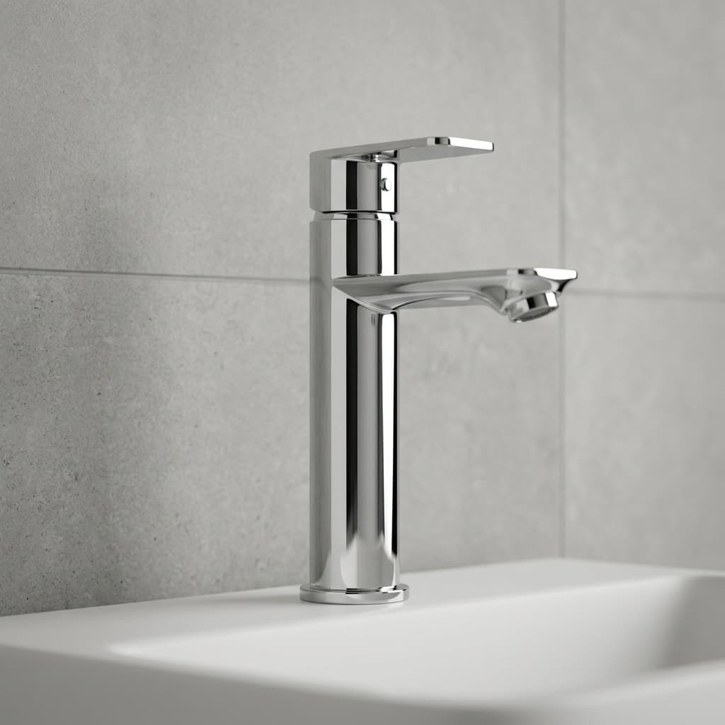 DIR Tall Chrome Single Lever Deck-Mounted Bathroom Basin Faucet - Vanity Mixer