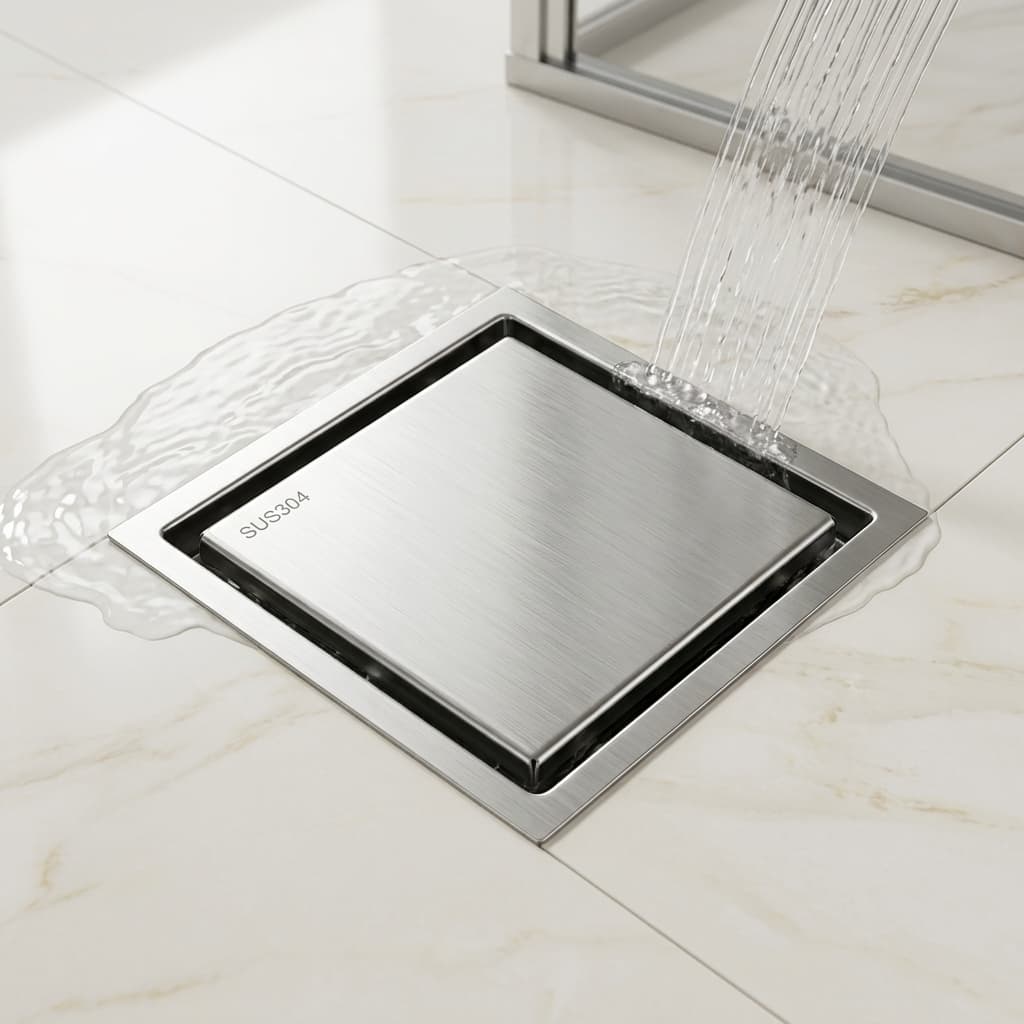 Sus304 Stainless Steel Square Tile Concealed Shower Floor Drain Premium